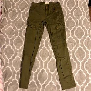 Skinny Army Green Cargo Pants